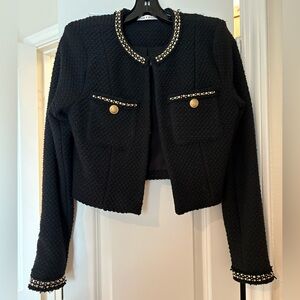 Alice and Olivia black blazer with studs size small